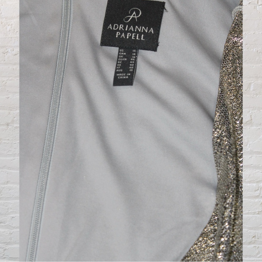 Adrianna Papell Silver Blouse - Picture 6 of 6